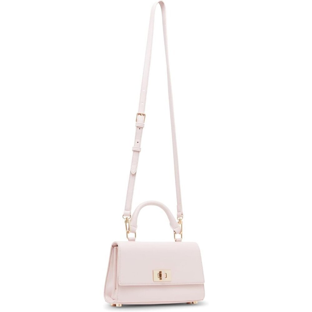 Mini Flap Top Handle Bag Polyester 8.66x7.87x5.31in Turn Lock Adjustable - Picture 5 of 6